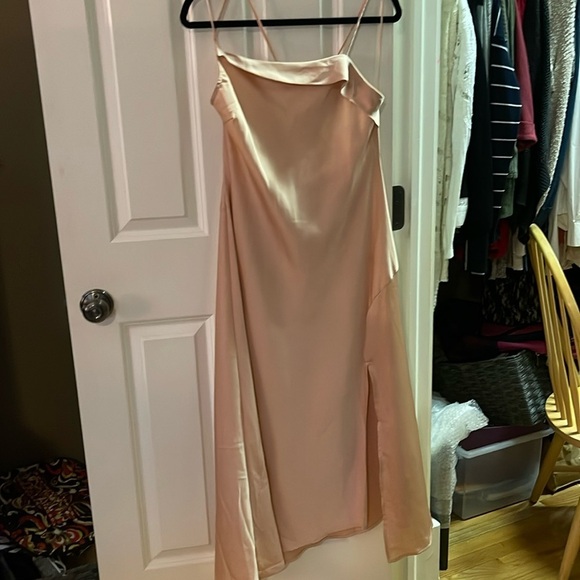 Astr the Label Blush Cowl Neck Slip Midi Dress - Picture 2 of 3